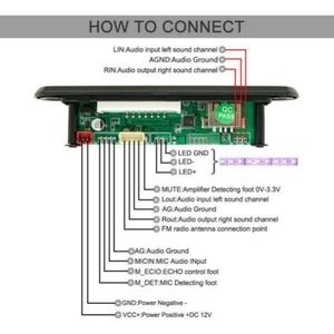 Professional MP3 <strong>Bluetooth</strong> Decoding Board with USB and SD Card Slots High-Fidelity Audio <strong>Output</strong> and Multiple <strong>Input</strong> Options - Product Image 6