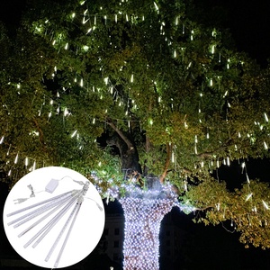 ไฟ LED ฝนดาวตก8หลอดสำหรับตกแต่งกลางแจ้งขนาด30ซม./50ซม./80ซม.