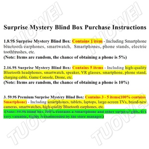 Hot bán bí ẩn điện thoại thông minh 3C điện tử di động bất ngờ mù hộp cho lễ hội Tặng quà bao gồm điện thoại di động máy tính xách tay TV món quà may mắn - Product Image 2