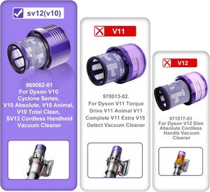 V10旋风系列、V10动物、V10绝对、V10全清洁、SV12、4包过滤器和1个清洁刷的V10过滤器 - Product Image 2