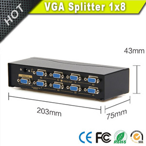 Conmutador SVGA VGA de 8 vías, divisor de señal de vídeo, 1 entrada, 8 salidas, monitor LCD TFT PC