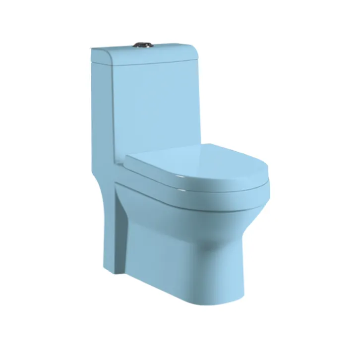 Nepal pazarı için promosyon renkli çin tuvalet, sifonik sifonlu tuvalet