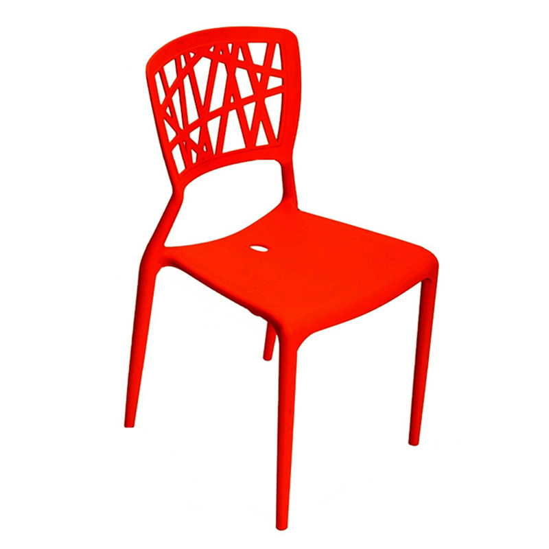 Orange plastic bistro restaurant chair