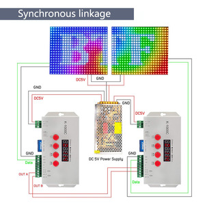 DC5-24V programmier bare K-1000C-LED-Pixel-Controller mit SD-Karte DMX512 WS2811 Neue T-1000S-ICs für DMX512 LED-Beleuchtungs projekte - Product Image 4