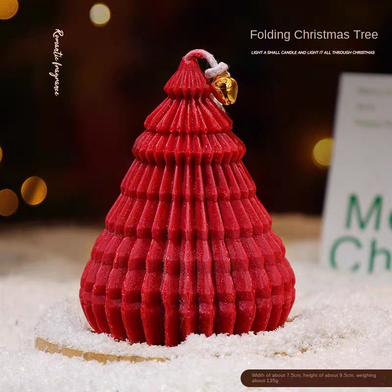 Boîte à bougies sapin de Noël pliable RedD