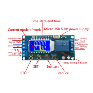 Xy-lj02 mikro USB dijital LCD ekran zaman geciktirme rölesi modülü DC 6-30V kontrol çok fonksiyonlu zamanlayıcı anahtarı tetik döngüsü modülü