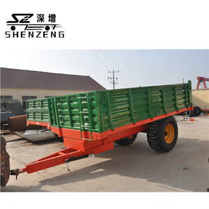 工厂销售<span class=keywords><strong>2</strong></span>轮单轴8吨农用倾倒拖拉机拖车