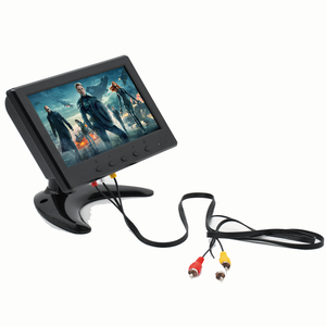 Monitor de vehículo pequeño, Monitor LCD de 7 pulgadas, cámara de seguridad IP 1024*600, Monitor de sistema de vigilancia CCTV BNC VGA - Product Image 4