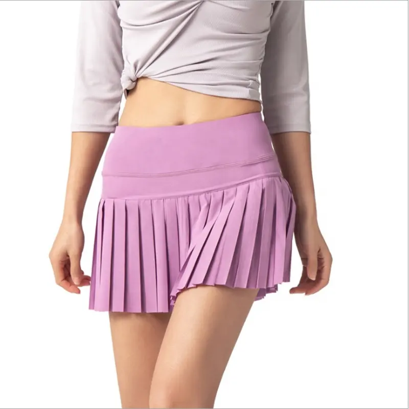 Хит продаж теннисная юбка 8 видов цветов Летняя женская короткая юбка Базовая эластичная плиссированная быстросохнущая Сексуальная Спортивная юбка для фитнеса