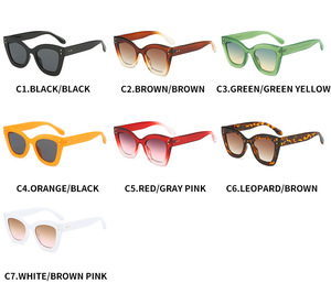 2025新作トレンディな猫アイフレームサングラスPCユニセックスUv400サングラスシェード女性男性カスタムロゴサングラスレトロ - Product Image 5