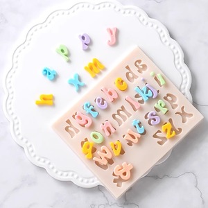 Silikon 3D alfabe ve numarası fondan kalıp Uppercase 0-9 reçine pişirme aracı doğum günü pastası dekorasyon için epoksi zanaat - Product Image 4