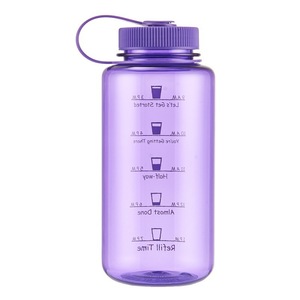 Uzay tasarımı ücretsiz örnek ile 1000ml/32oz taşınabilir Fitness spor su şişesi büyük kapasiteli plastik bardak
