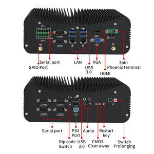 I3 I5 7267U I7 7560U 10610U 1355U Ipc X86 Android 12V 6Usb Ubuntu Win 10 11 Iot Gpio 6 Com 8 Usb Fanless Industrial Mini Pc - Product Image 3