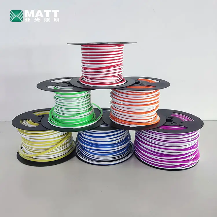 Mat In Voorraad 6Mm 8Mm 12Mm Dc 12V Gescheiden S Vorm Neon Strip Lichten Ip67 Pure Siliconen Neon Licht Flex Neon Buis