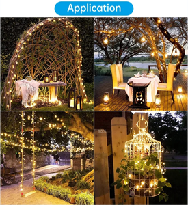 LED Solar Lichterkette Fernbedienung RGB String Mehrere Farbwechsel Weihnachts baum Streifen Licht für Garten im Freien - Product Image 5