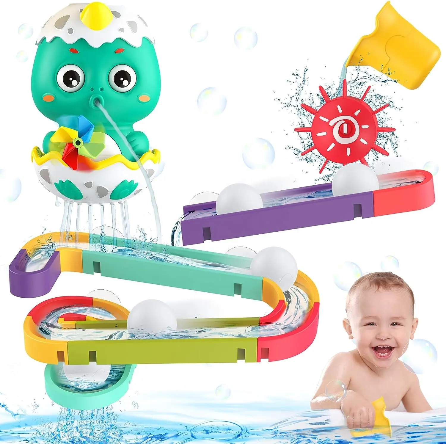 Giocattoli da bagno per bambini fai da te stelo bagno doccia giocattolo scivolo palla pista ad acqua scivolo palle tracce da bagno giocattoli da bagno per i più piccoli