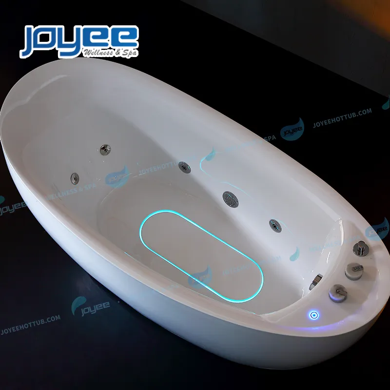 JOYEE single 1 persona spa acrilico spa vasche da bagno e vasche idromassaggio funzione vasca idromassaggio con raccordo valvola rubinetto di alta qualità