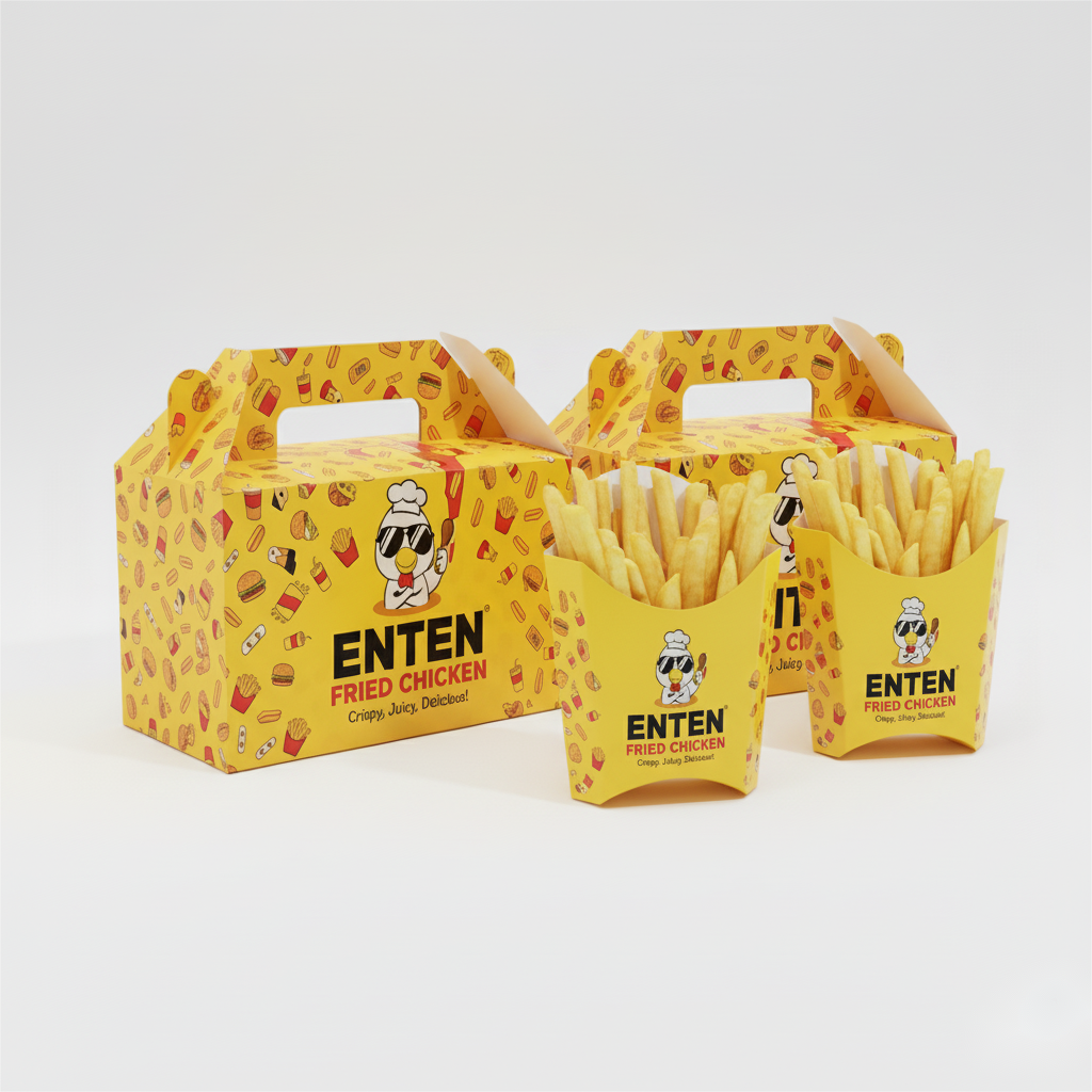 custom french fries box