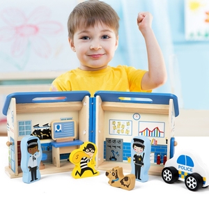 Wooden Farm Figurines Play Animal <strong>Toy</strong> Shape Sorting and Stacking <strong>Toy</strong> for Toddlers - Product Image 5