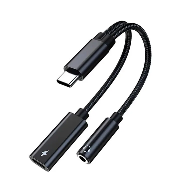 Mini convertitore portatile multifunzione 32bit 384khz 2 In 1 adattatore Jack da Usb tipo C a 3.5MM DAC Aux Splitter Audio per Samsung