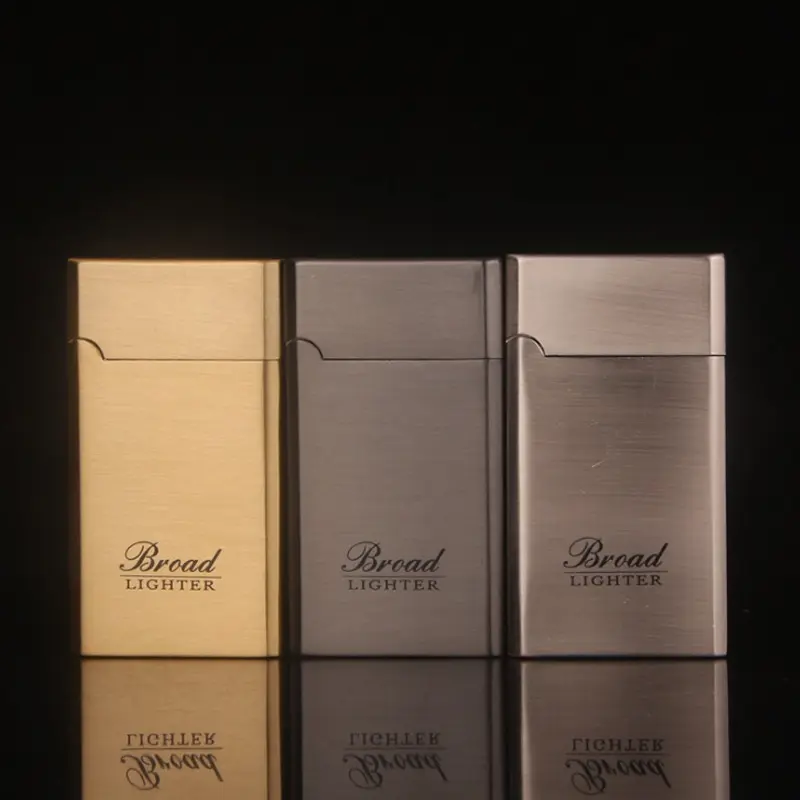 Klassiek Custom Logo Metalen Aansteker Rood Vlam Aanstekers Roken Accessoires Voor Cadeau