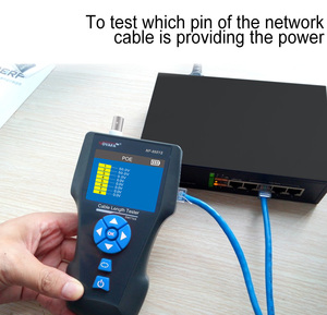 Probador de Cable Lan NF-8601S TDR, rastreador de Cable LCD multifuncional PING/POE, probador de longitud de Cable