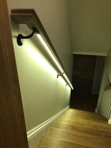 Yeni varış paslanmaz çelik korkuluklar küpeşte korkuluk aksesuarları korkuluklar korkuluklar açık kapalı balkon için LED ile - Product Image 3