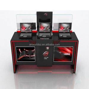 Artworld Displays MDF <strong>Computer</strong> Ipad Display Counter/Stand/Desk for Cell Phone <strong>Store</strong> W/ Storage Cabinet &amp; Alarmed Phone Holders - Product Image 3