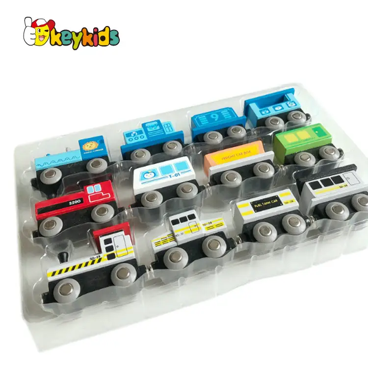 Mini coche de simulación con ranura de madera y juego de tren para niños, gran oferta, W04A543