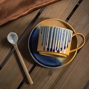 ถ้วยกาแฟสไตล์วินเทจแนวย้อนยุคชุดถ้วยกาแฟและจานรองหรูหราสไตล์ญี่ปุ่น - Product Image 3