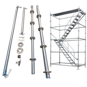 Andamio de bloqueo de anillo HDG, Material de construcción de acero, sistema basado en andamio, Ringlock, en construcción
