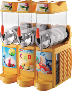 Ticari 15L * 3 Slush makinesi otomat dondurulmuş Slushie kullanılan paslanmaz çelik Slush makinesi Granita Daiquiri Slush makinesi