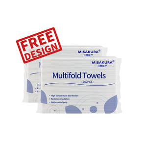 1/2 Ply 200 Sheets Multifold Paper Towels Hand with <strong>Interfold</strong> <strong>V</strong> Fold in Virgin Wood Pulp - Product Image 6