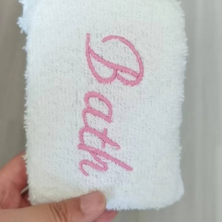 Serviette blanche lingette de bain bloc (environ 12x9x4,5 cm)