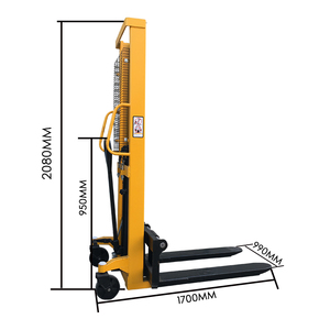 Herramientas de manipulación de materiales Apilador manual de horquilla 1ton 2ton 3ton 1,6 M Altura de elevación Apilador manual hidráulico de paletas manuales - Product Image 2
