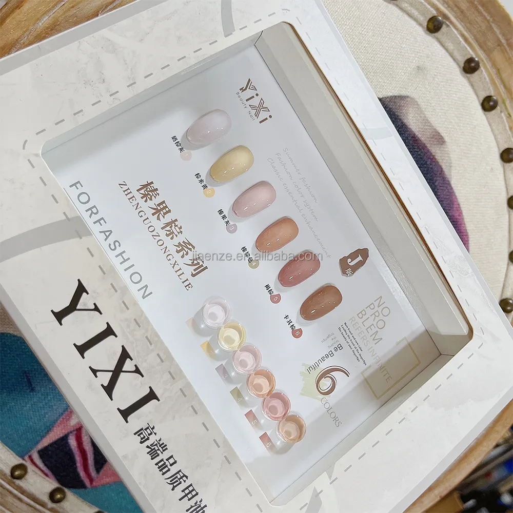 Conjunto de esmaltes de uñas en Gel UV/LED, 6 colores, suministros profesionales para salón de belleza