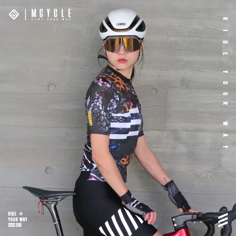 Mcycle Custom Pro Equipe Ciclismo Jersey Mulheres Manga Curta Bicicleta Jersey Verão Fit Ciclismo Desgaste