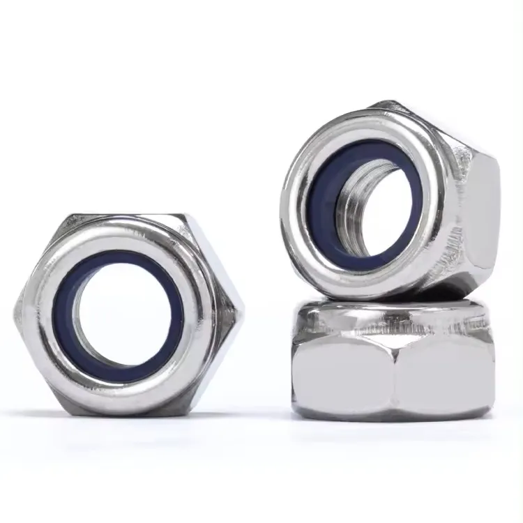 Metric Inserted Lock nut Self-Locking Stainless steel Nylon Insert Hex Lock Nuts