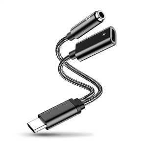 PD 60w快速充电端口类型C至Aux加密狗电缆USB C耳机插孔适配器充电器2合1 USB C至3.5毫米音频适配器 - Product Image 5