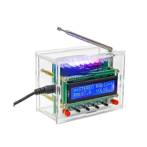 RDA5807 FM 87-108MHzデジタルLCDディスプレイプロジェクトキットDIY電子はんだ付けワイヤレス付き実践初心者向け受信 - Product Image 1