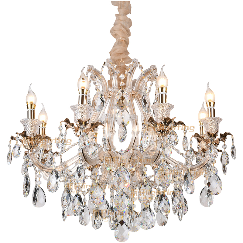 High quality custom living room Classic clip lamp large lights lighting crystal chandelier luxury modern