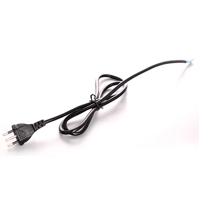 3 Pin steker Brasil 1m 1.5m 1.8m 2m kabel listrik AC untuk PC adaptor suplai kabel listrik kabel daya untuk panggangan listrik