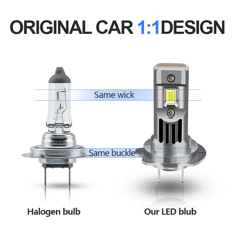 H7 Led ışık Canbus 6000k Car halojen değiştirme oto araba farı H7 araba için Led far ampulü