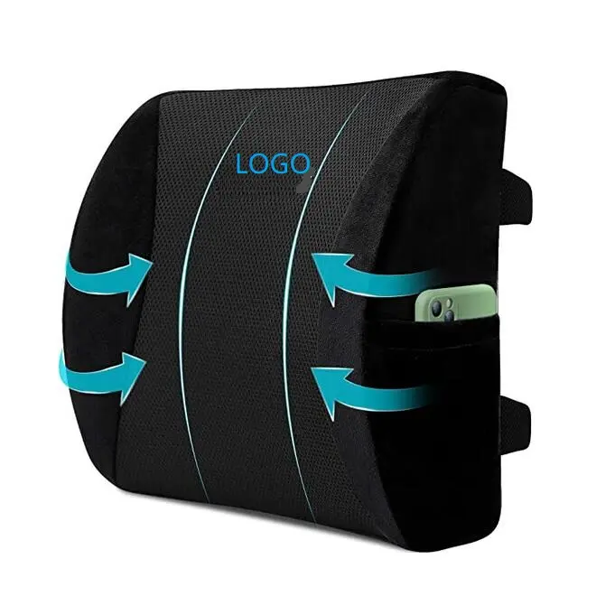 3D Maglia Cuscino di Supporto Lombare Lower Back Pain Relief Sostegno per la Schiena Cuscino Cuscino con Copertura Lavabile