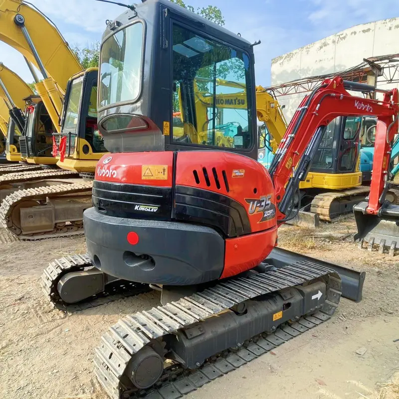 حفّار خلفي ياباني صغير رخيص الثمن kubota u35 مستعمل للبيع في شنغهاي الصين للتصدير