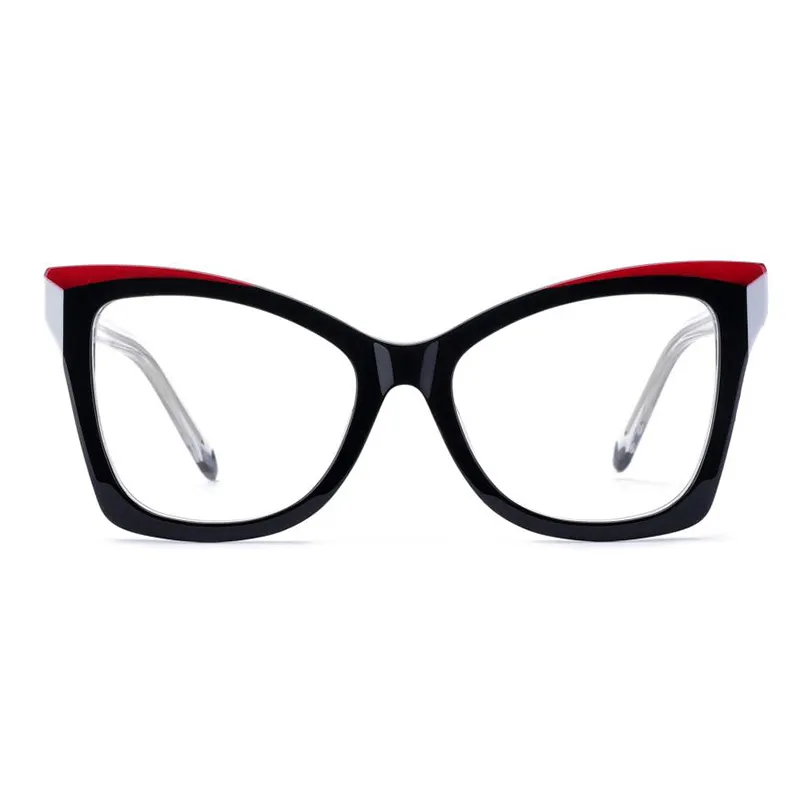 BL-2816 Fashion trend rettangolare cat eye montatura per occhiali in acetato con montatura grande