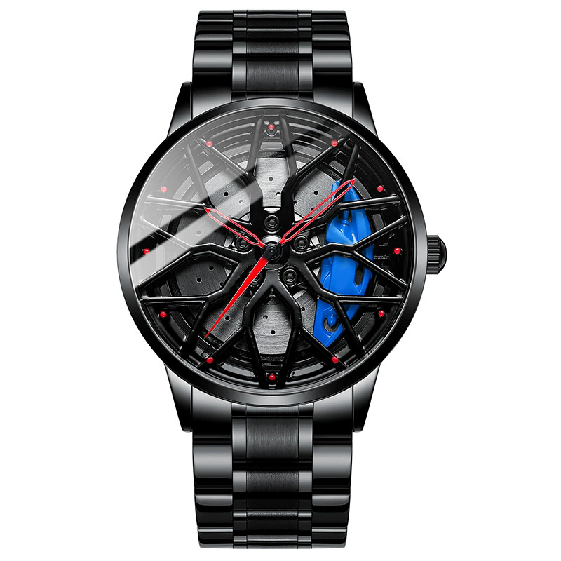 Bracelet en acier inoxydable sans rotation-bleu