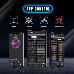 Smart APP di controllo occhi programmabili flessibile LED segno di bordo modello di scorrimento testo Graffiti LED Display pannello dello schermo per auto - Product Image 4