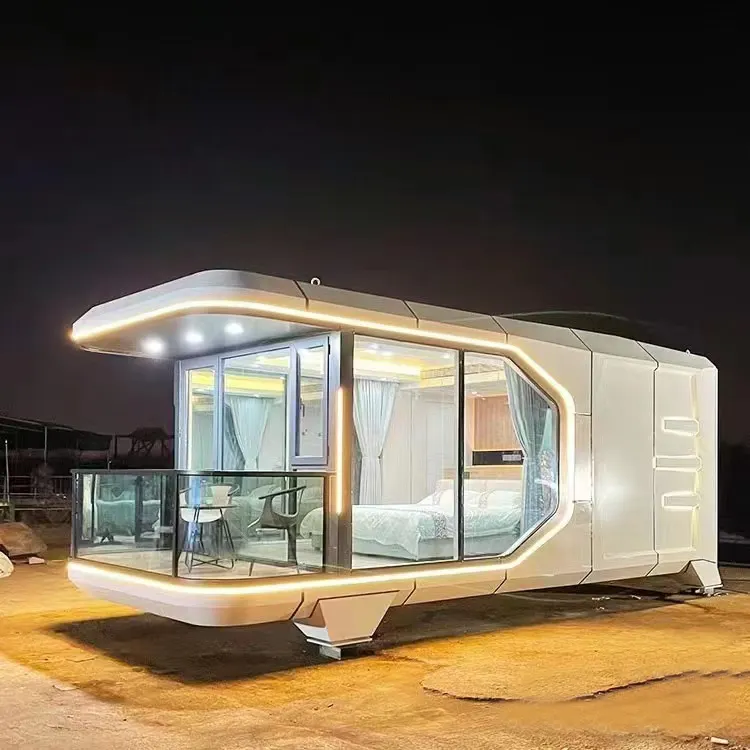 غرف منزلية متطورة متنقلة مع عزل مضاد للتآكل بهيكل فولاذي خفيف من شركة ni ju لبيع كابسولات الفضاء