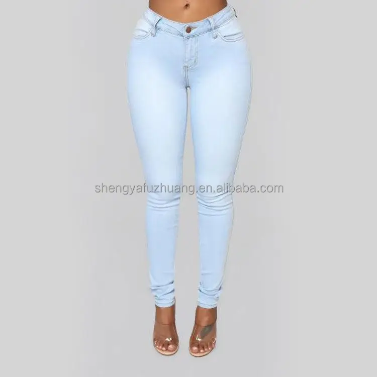 2022 Women's European and American Style Women's Tight Jeans Pencil Pants Extra Large Hot Jeans
